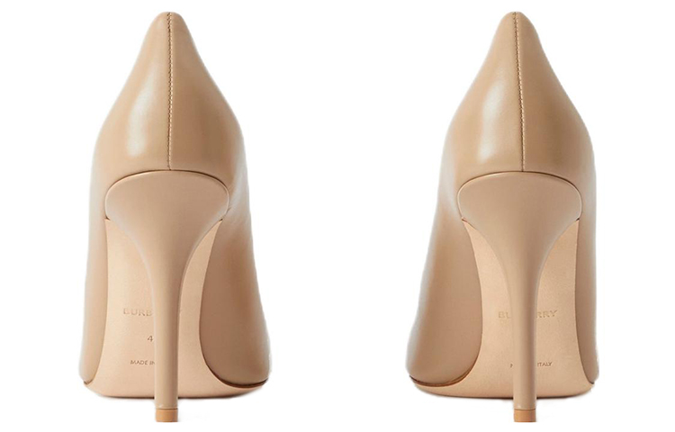 (W) Burberry Leather Pointed-Toe High Heels 'Beige Check' 圖 4