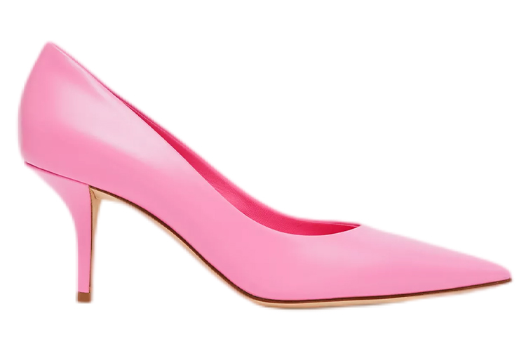 (W) Burberry Leather Pointed-Toe Pumps 'Pink Eyelet Detail' 圖 2