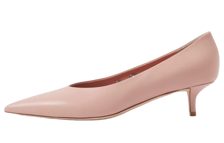 (Women) Burberry Leather Pointed-Toe Stiletto 'Dark Pink' 80651341