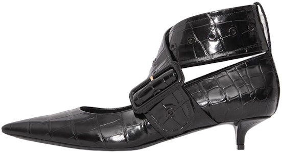 (W) Burberry Tacón Bajo de Punta en Piel 'Negro' 80601401 Buy (W) Burberry Tacón Bajo de Punta en Piel 'Negro' 80601401