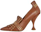 Buy (W) Burberry Leren Puntige Neus Slip-On Hoge Hak ''Bruin'' 80203791