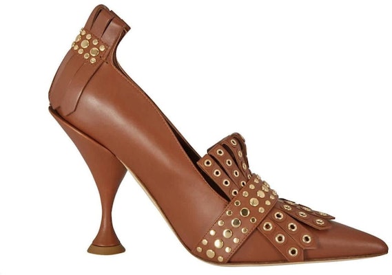 (Women) Burberry Leather Pointed Toe Slip-On High Heel 'Brown' 80203791 Order (Women) Burberry Leather Pointed Toe Slip-On High Heel 'Brown' 80203791