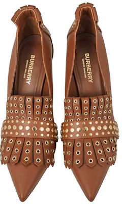 (W) Burberry Leren Puntige Neus Slip-On Hoge Hak ''Bruin'' 80203791 Lookbook (W) Burberry Leren Puntige Neus Slip-On Hoge Hak ''Bruin'' 80203791