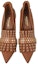 Lookbook (W) Burberry Kulit Tumit Tinggi Slip-On Hujung Runcing 'Coklat' 80203791