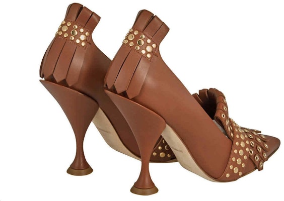 (Women) Burberry Leather Pointed Toe Slip-On High Heel 'Brown' 80203791 Purchase (Women) Burberry Leather Pointed Toe Slip-On High Heel 'Brown' 80203791