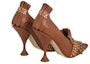 Purchase (W) Burberry Kulit Tumit Tinggi Slip-On Hujung Runcing 'Coklat' 80203791