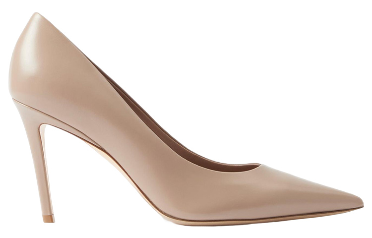 Order (W) Burberry Kasut Kulit Slip-On Tumit Tinggi Runcing 'Pink' 80727901