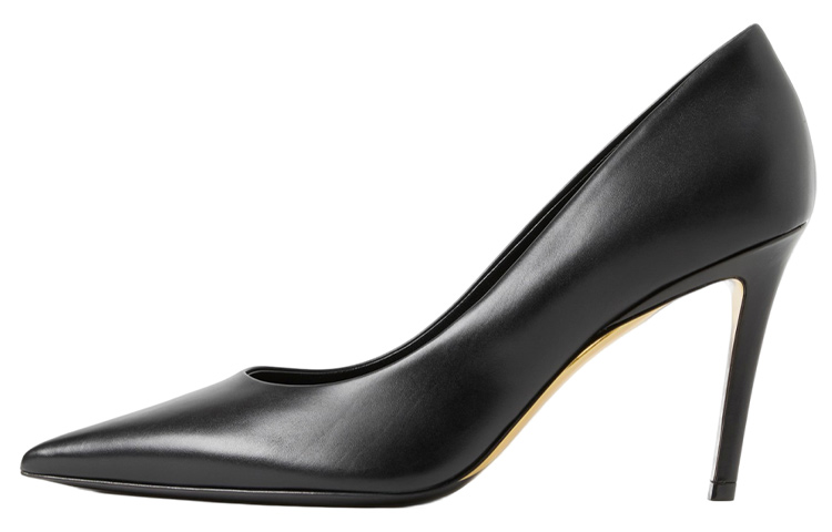 Buy Burberry博柏利 皮革 尖頭襪套 細跟 高筒鞋 8.5cm 女款 黑色