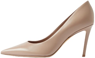(Women) Burberry Leather Pointed Toe Slip-On Stiletto 'Pink' 80727901 (Women) Burberry Leather Pointed Toe Slip-On Stiletto 'Pink' 80727901