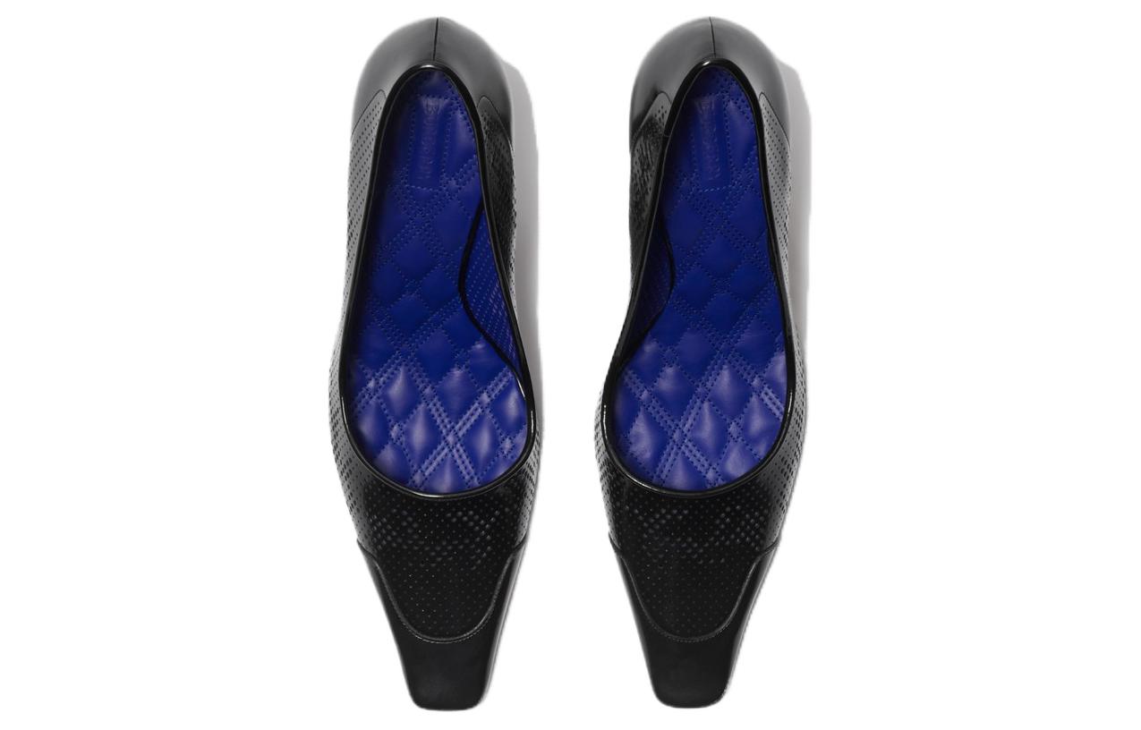 Order (W) Burberry Sepatu Hak Tinggi Kulit 'Stiletto Hitam Elegan' 80802781