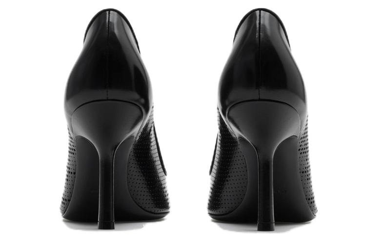 Shop (W) Burberry Sepatu Hak Tinggi Kulit 'Stiletto Hitam Elegan' 80802781
