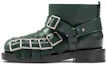 Buy (Women) Burberry Leather Round-Toe Ankle Boot 'Green' 80773771