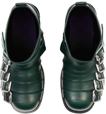 (Women) Burberry Leather Round-Toe Ankle Boot 'Green' 80773771 Order (Women) Burberry Leather Round-Toe Ankle Boot 'Green' 80773771