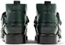Shop (Women) Burberry Leather Round-Toe Ankle Boot 'Green' 80773771