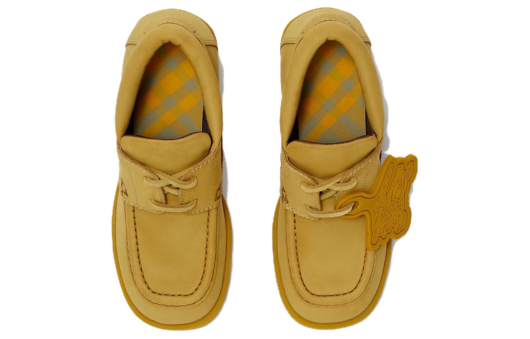 Lookbook (W) Burberry Kasut Loafer Kulit Hujung Bulat 'Kuning' 80747251