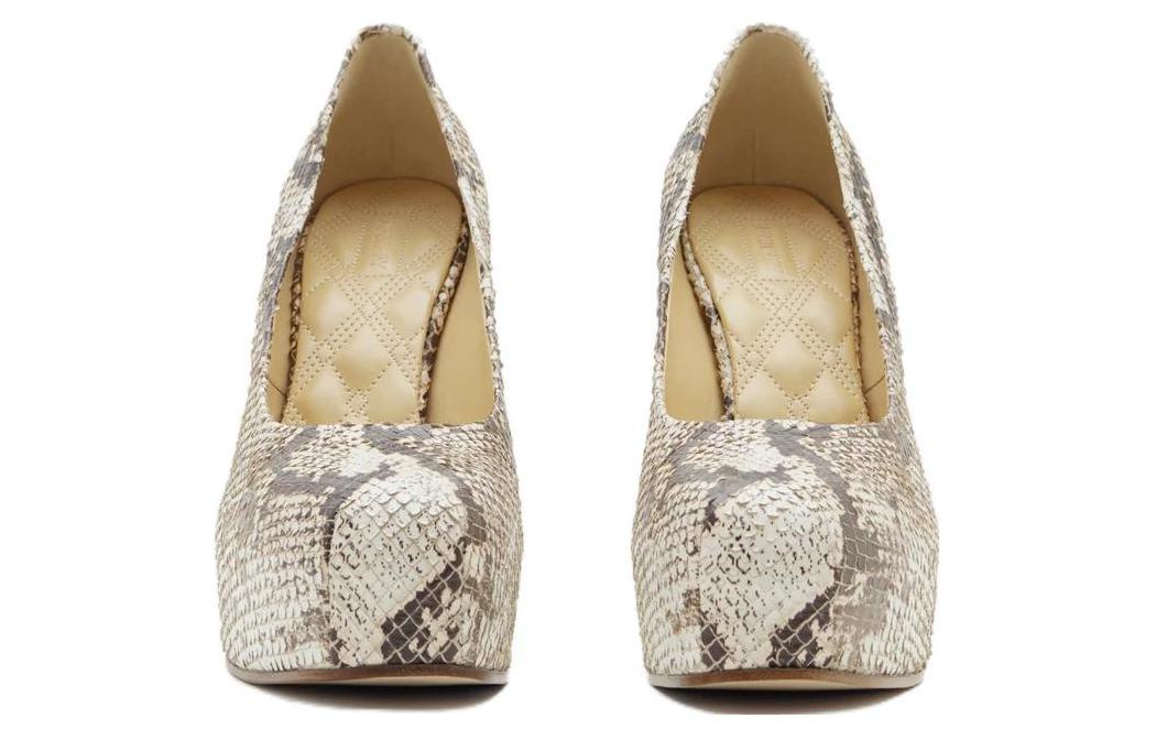 (W) Burberry Leather Round Toe Chunky Heel 'Black' 圖 3