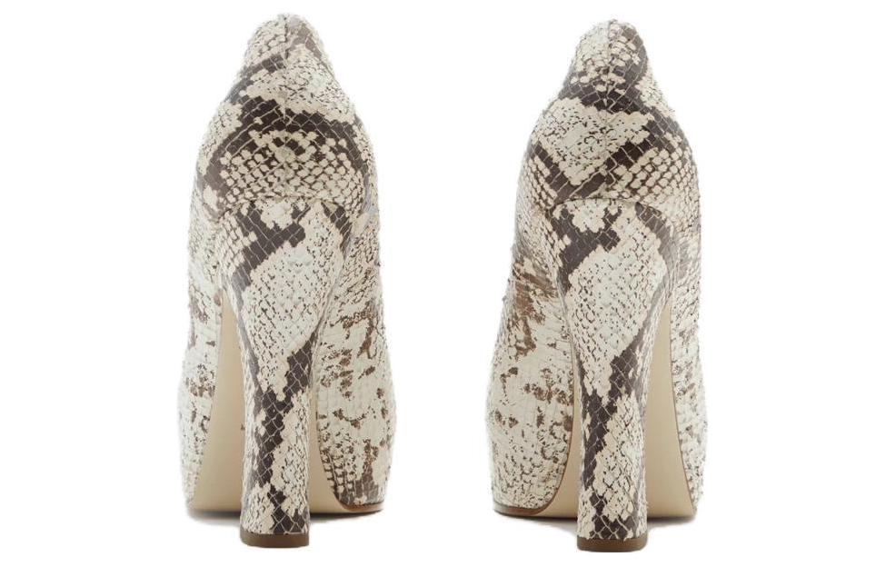 (W) Burberry Leather Round Toe Chunky Heel 'Black' 圖 4