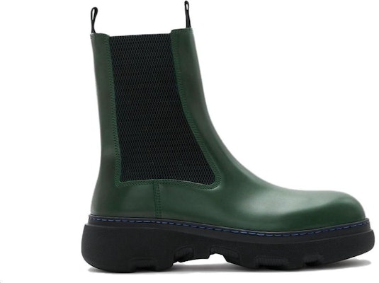 (Women) Burberry Leather Round-Toe Mid-Calf Chelsea Boots 'Green' 80776901 Order (Women) Burberry Leather Round-Toe Mid-Calf Chelsea Boots 'Green' 80776901