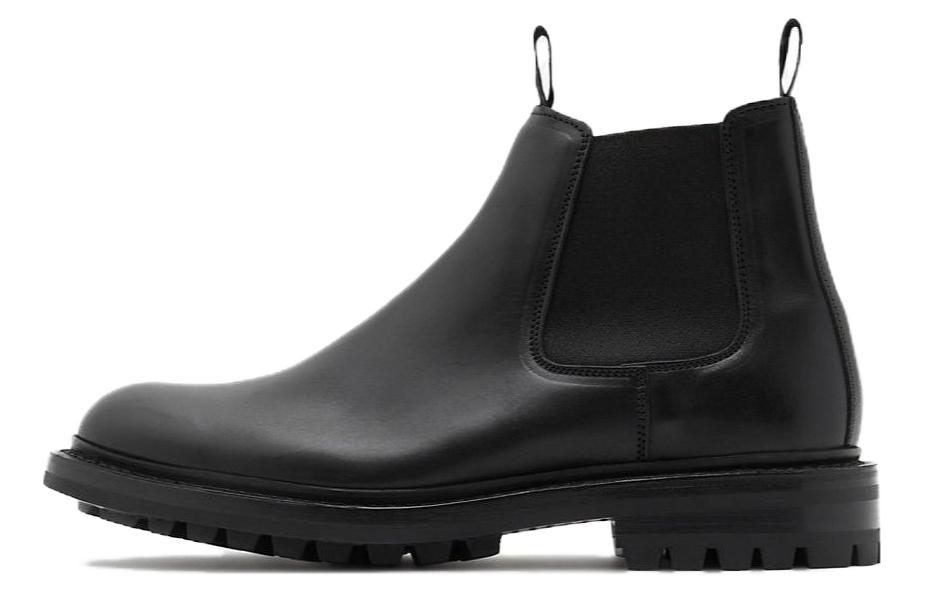 (Women) Burberry Leather Round-Toe Slip-On Chelsea Boots 'Black' 80757711