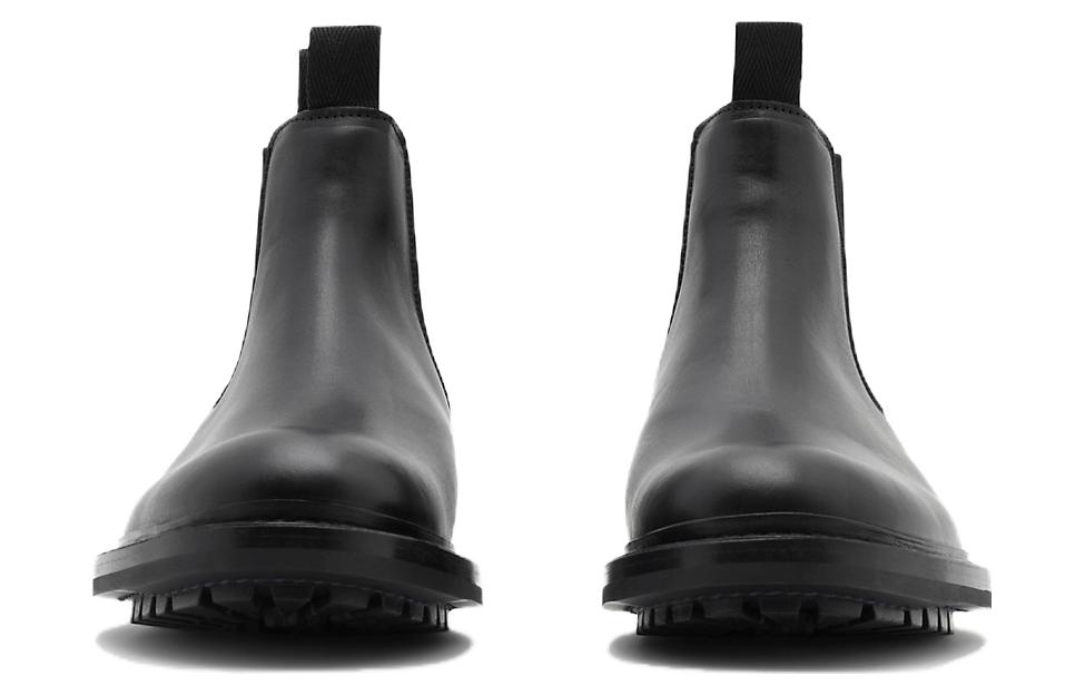 Order (W) Botas Chelsea de Piel Burberry Punta Redonda Slip-On 'Negro' 80757711