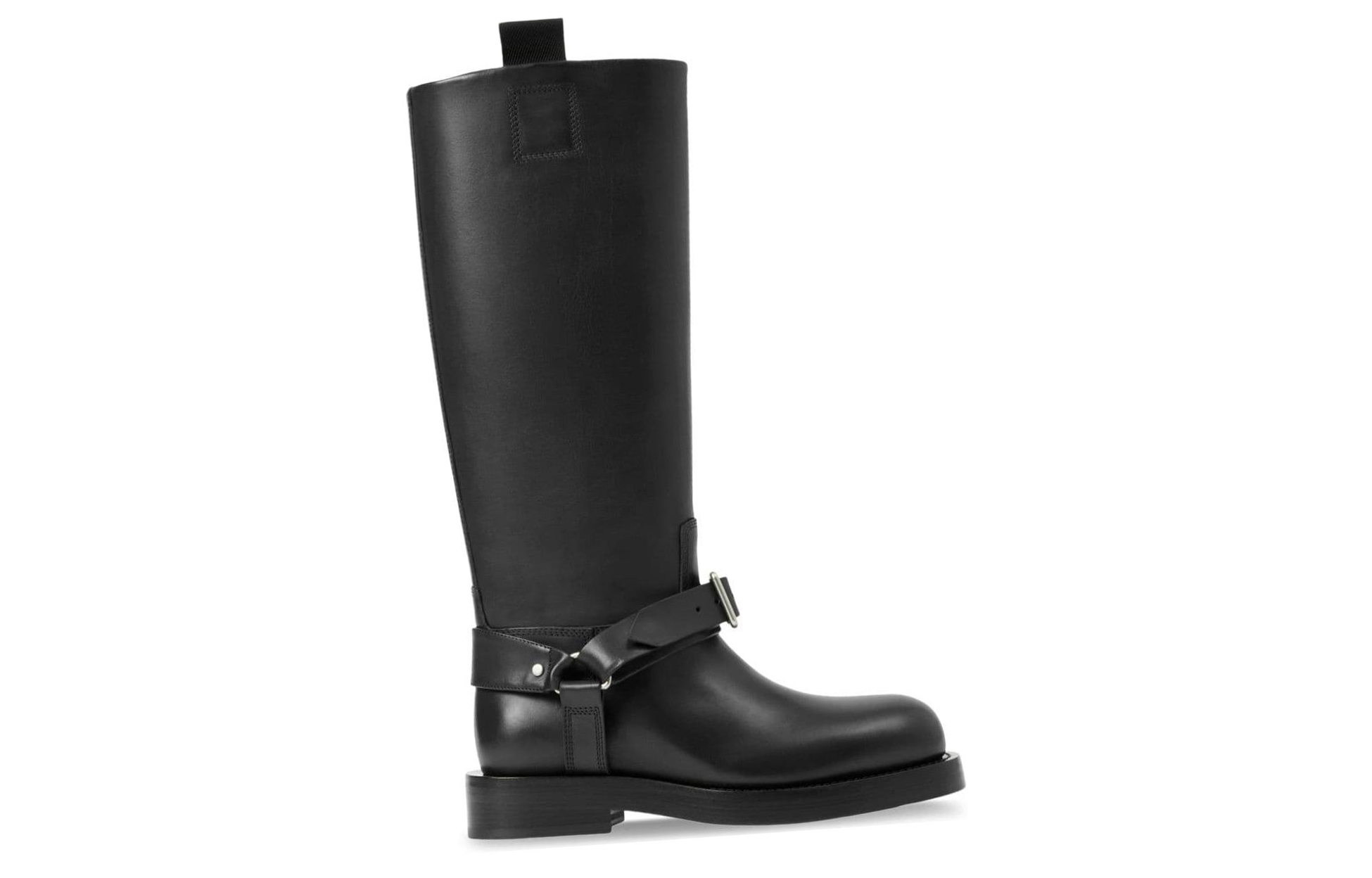 Order (W) Botte Haute en Cuir Burberry Saddle ''Noir'' 8075379