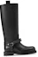Order (W) Botte Haute en Cuir Burberry Saddle ''Noir'' 8075379