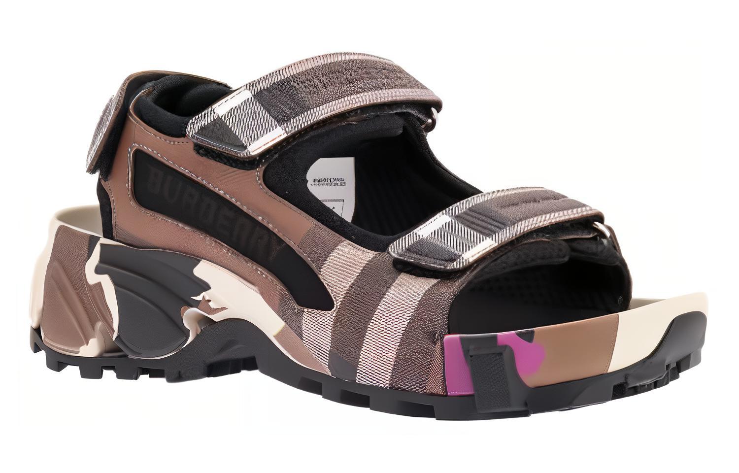 (W) Burberry Leather Sandal 'Brown Casual' 圖 3