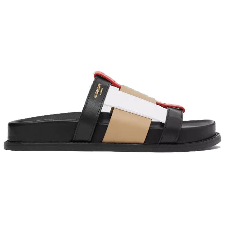 (W) Burberry Leather Slide 'Colorblock Black' 圖 2