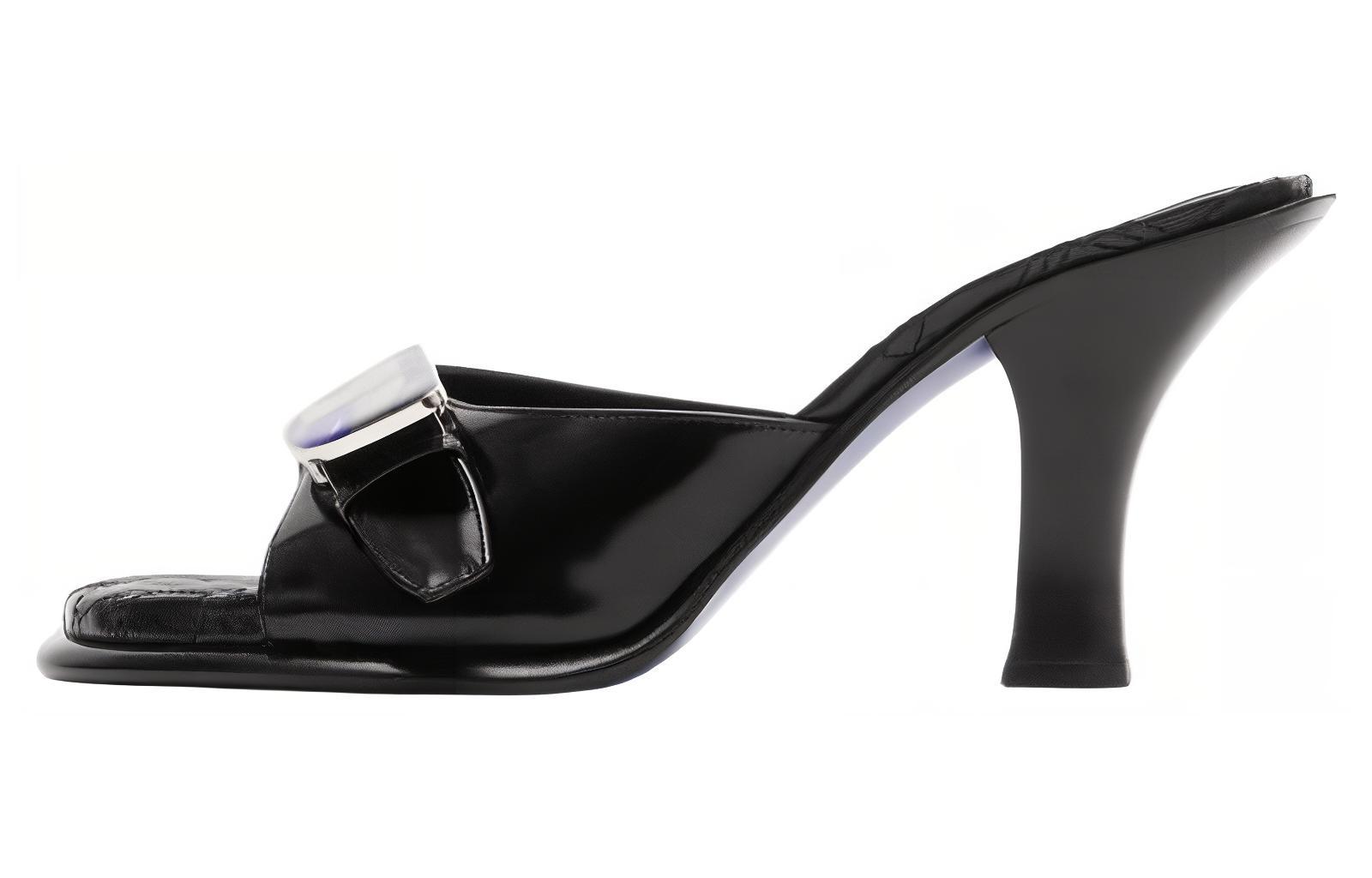 (W) Burberry Leather Slide 'CMFTable Versatile Black'