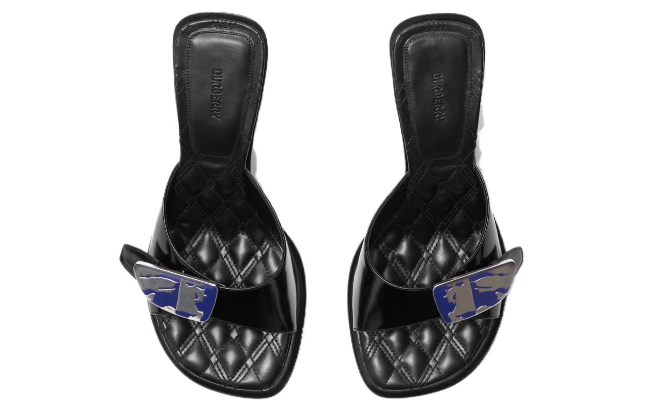 (W) Burberry Leather Slide 'CMFTable Versatile Black' 圖 4