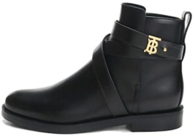 (Women) Burberry Leather Slip-On Boot 'Black Fashion' 80423701 (Women) Burberry Leather Slip-On Boot 'Black Fashion' 80423701