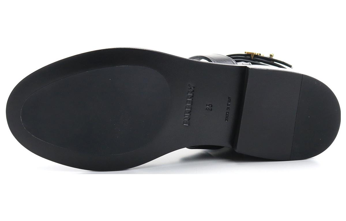 Shop (W) Burberry Leren Slip-On Laars ''Zwart Fashion'' 80423701