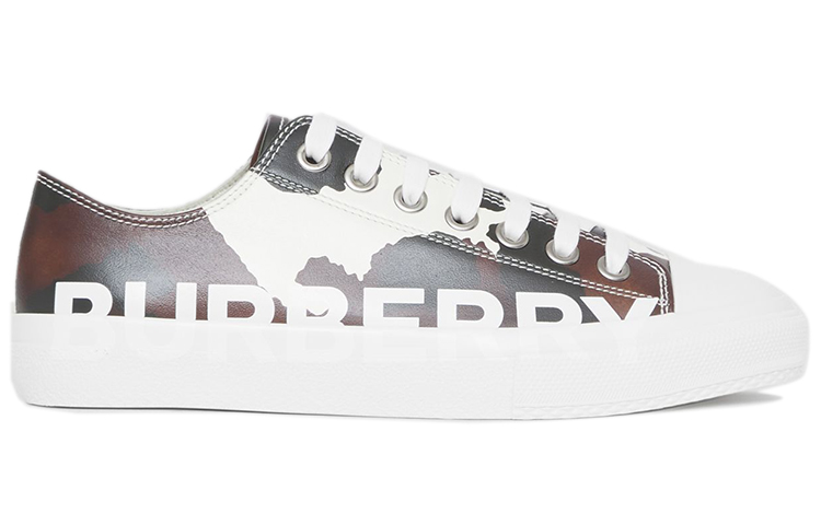 (W) Burberry Leather Sneaker 'Dark Mocha Camo Print' 圖 2