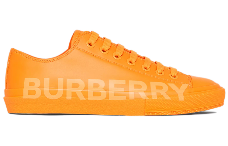 (W) Burberry Leather Sneaker 'Logo Print Deep Orange' 圖 2
