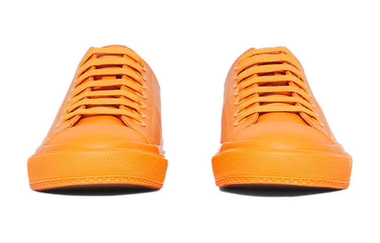 (W) Burberry Leather Sneaker 'Logo Print Deep Orange' 圖 3