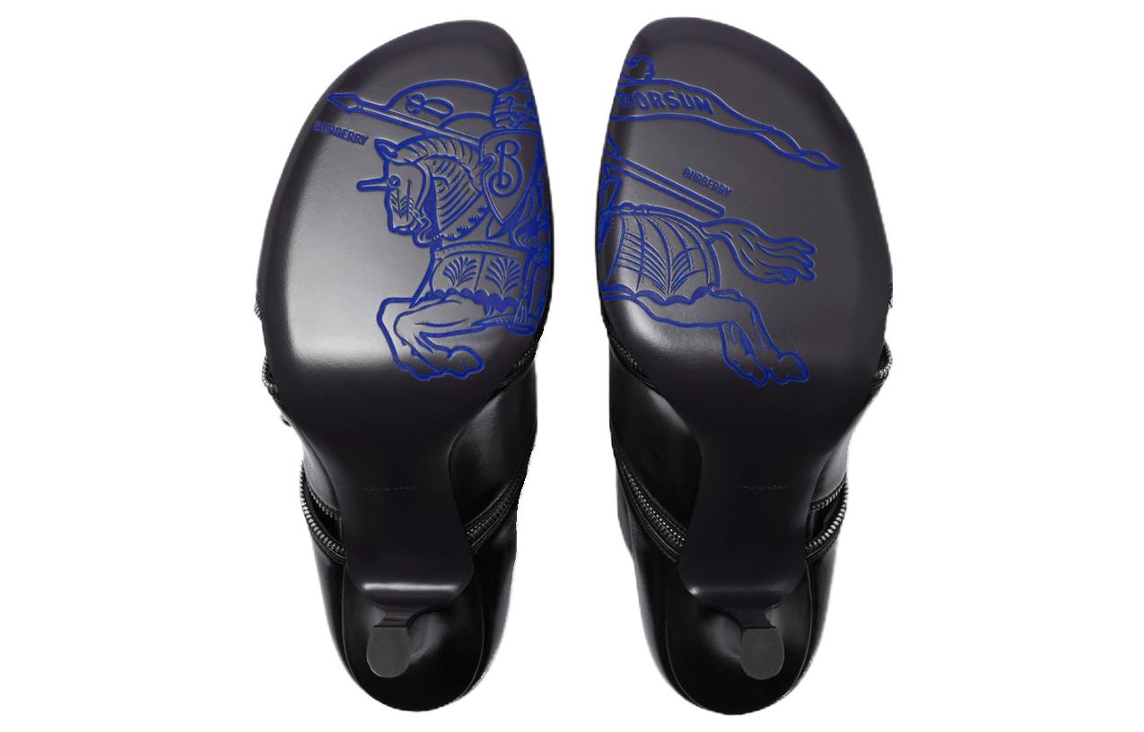 (W) Burberry Leather Square Toe Boots 'Black CMFT' 圖 4