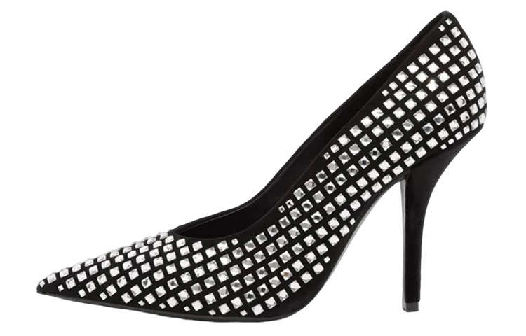 (Women) Burberry Leather Stiletto with Crystal Embellishments 'Black' 80651401
