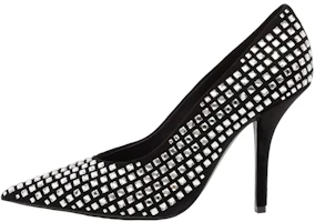 (Women) Burberry Leather Stiletto with Crystal Embellishments 'Black' 80651401 (Women) Burberry Leather Stiletto with Crystal Embellishments 'Black' 80651401