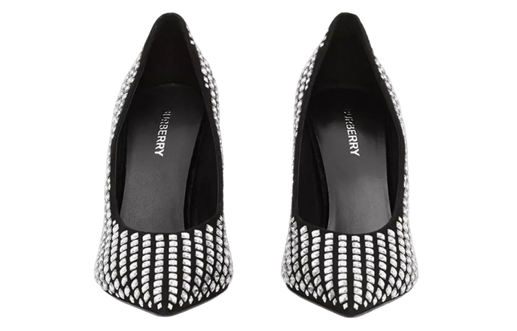 Lookbook (W) 博柏利黑色皮革水晶装饰高跟鞋 80651401