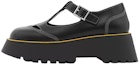 Buy (W) Burberry Kulit Tenunan Gesper Platform 'Hitam' 80581401