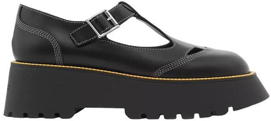 (Women) Burberry Leather Woven Buckle Platform 'Black' 80581401 Order (Women) Burberry Leather Woven Buckle Platform 'Black' 80581401
