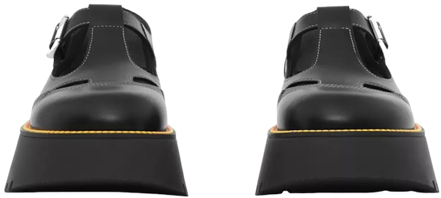 (Women) Burberry Leather Woven Buckle Platform 'Black' 80581401 Lookbook (Women) Burberry Leather Woven Buckle Platform 'Black' 80581401