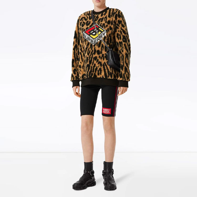 Lookbook (W) 버버리 레오파드 프린트 로고 풀오버 스웻셔츠 80244931
