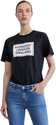 (Women) Burberry Letter Logo Applique Raglan Sleeve T-Shirt SS24 Black Crewneck Tee 80843481 Purchase (Women) Burberry Letter Logo Applique Raglan Sleeve T-Shirt SS24 Black Crewneck Tee 80843481