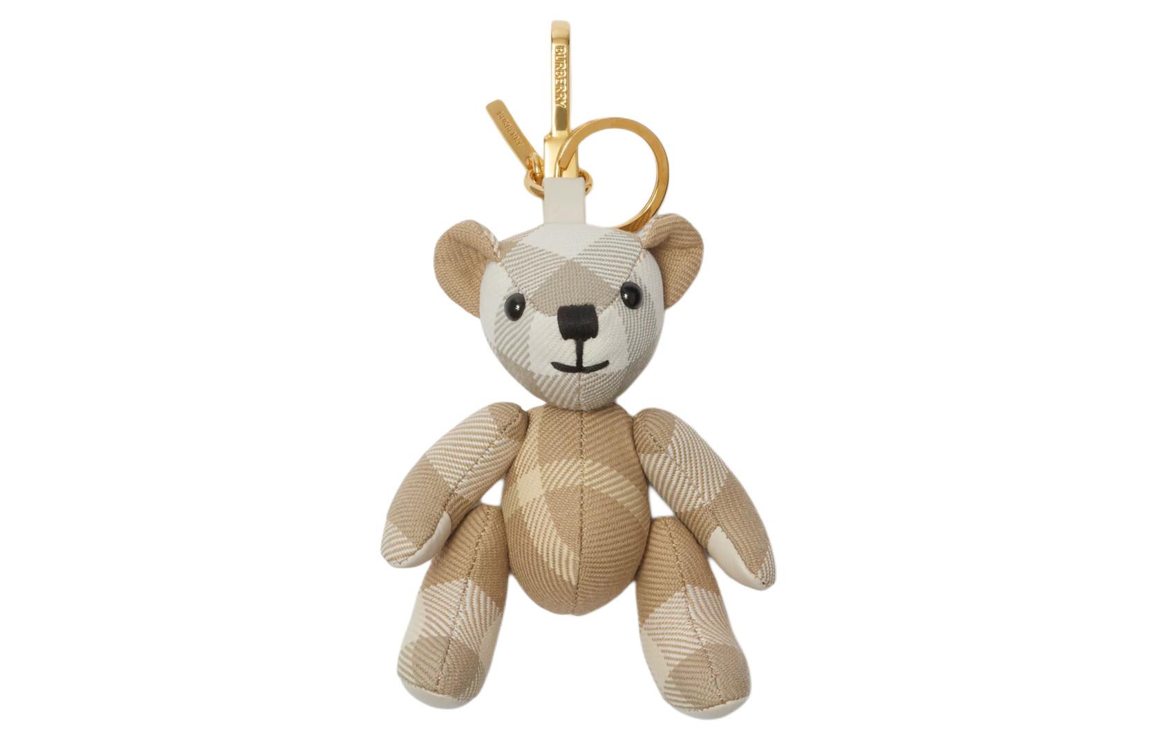 (Women) Burberry Letter Logo Keychain  Grey Color 80835201