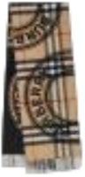 (Women) Burberry Letter Print Cashmere Scarf for Women - Khaki 8059391A7026 (Women) Burberry Letter Print Cashmere Scarf for Women - Khaki 8059391A7026