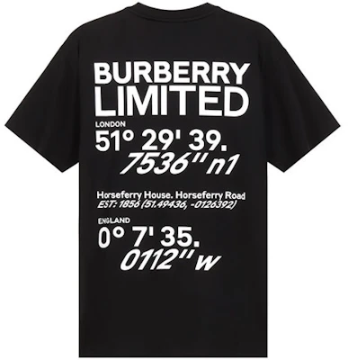 (W) バーバリー レタープリント コットン ルーズフィット Tシャツ ブラック 80372911 Lookbook (W) バーバリー レタープリント コットン ルーズフィット Tシャツ ブラック 80372911