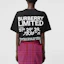 Purchase (W) バーバリー レタープリント コットン ルーズフィット Tシャツ ブラック 80372911