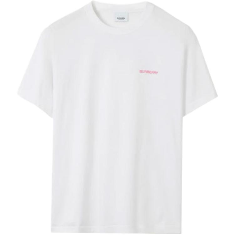 (Women) Burberry Letter Print Crewneck Short Sleeve T-Shirt SS23  White. 80716911