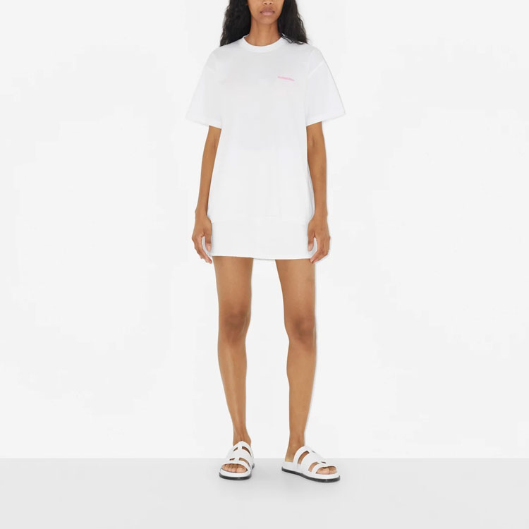 (Women) Burberry Letter Print Crewneck Short Sleeve T-Shirt SS23  White. 80716911 圖 3